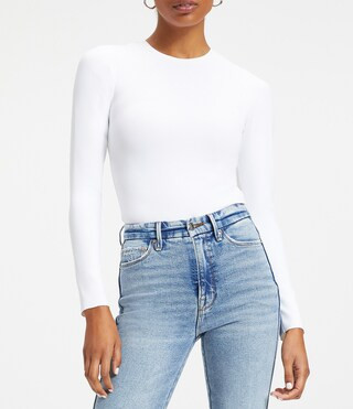 Good American Scuba Crew Neck Long Sleeve Bodysuit | Dillard's | Dillard's
