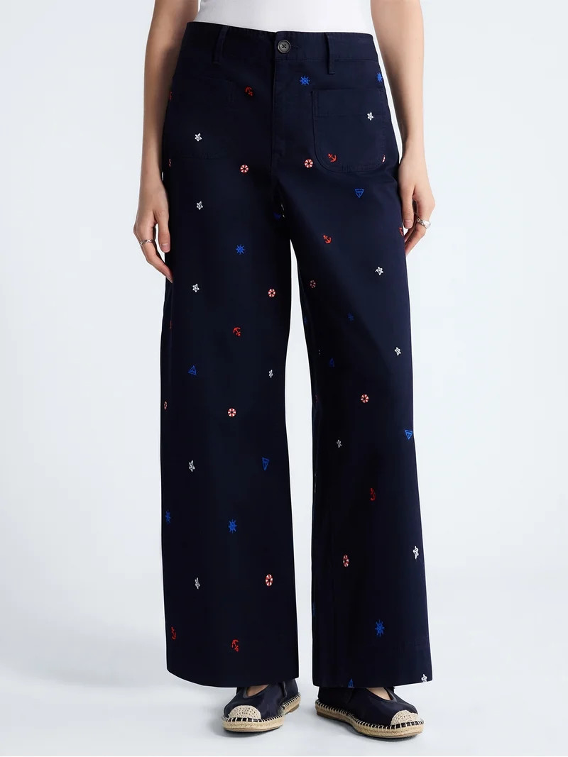 Free Assembly Women's and Women's Plus Cropped Pants with Patch Pockets, 26" Inseam, Sizes XS-4X | Walmart (US)