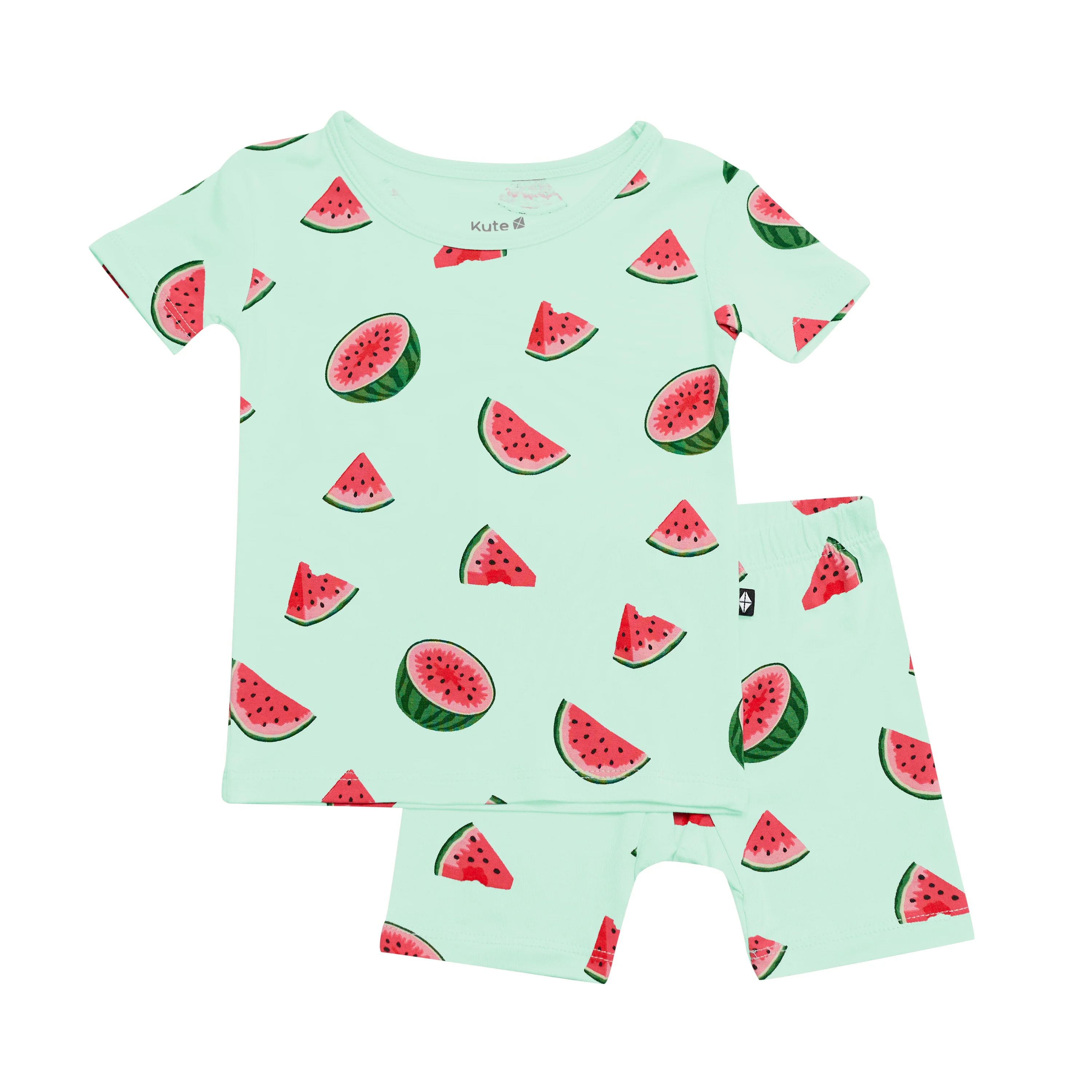 Short Sleeve Pajamas in Watermelon | Kyte BABY