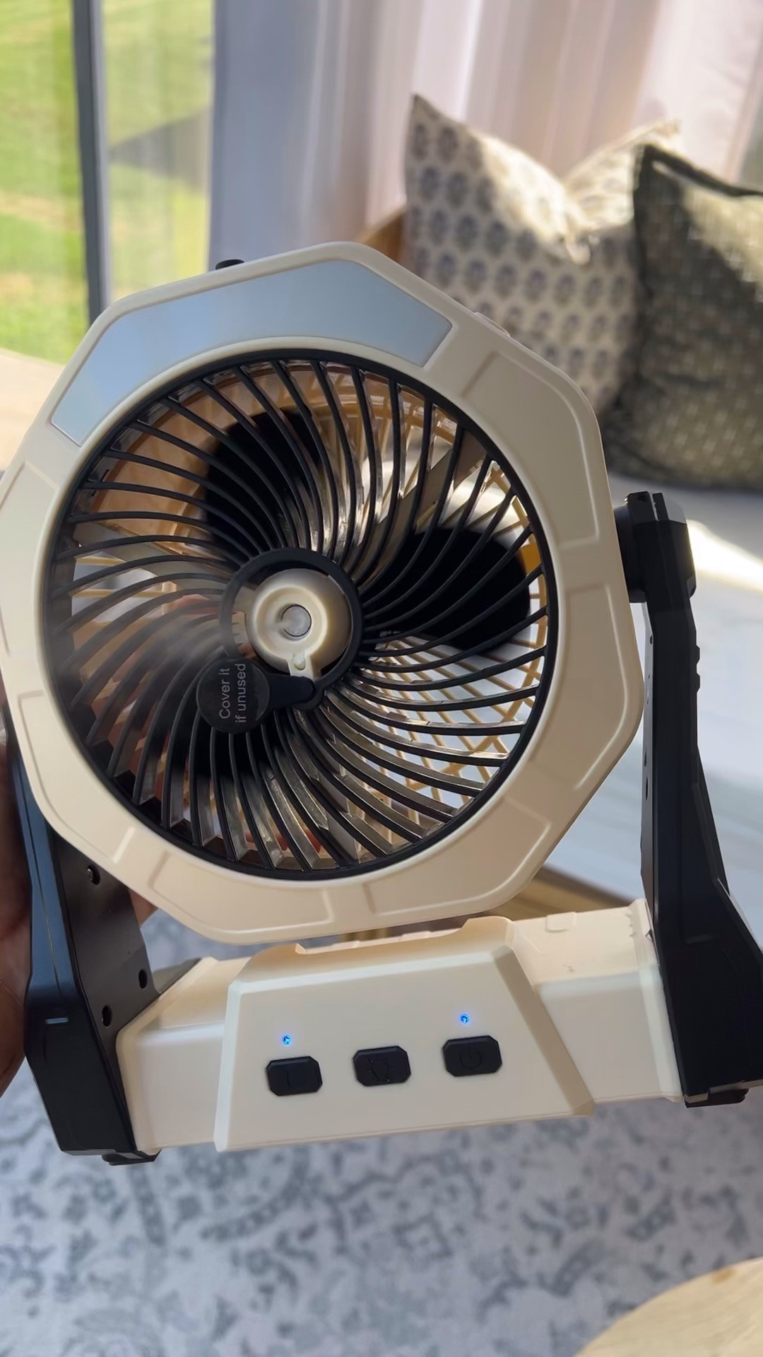 The best $32 you’ll spend all summer — this portable misting fan runs up to 35 hours on a single charge, has a built-in water tank, AND a LED lantern. I have mine going constantly and it’s genuinely so good. Personal fan, desk fan, outdoor fan — it does it all.

#LTKmomlife #LTKSeasonal #LTKTravel