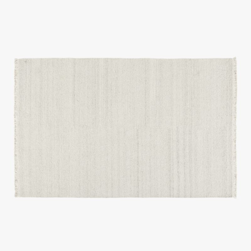 Emmette New Zealand Wool Grey Hand-Knotted Soumak Area Rug 6'x9' + Reviews | CB2 | CB2