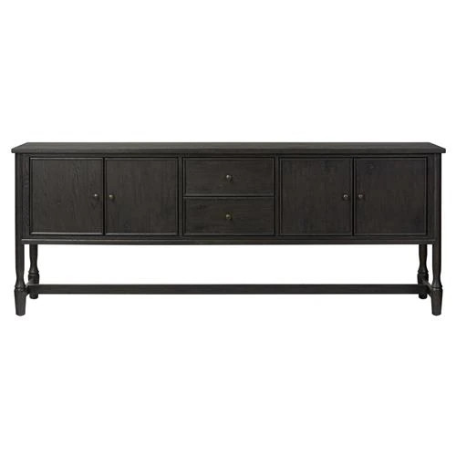 Bari Cracked Smoked Black Sideboard | Kathy Kuo Home