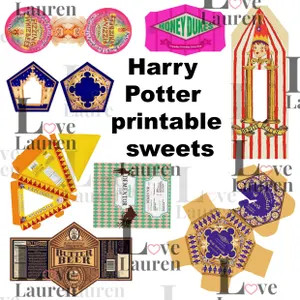Wizard Sweet Shop Printable Packaging. Seven variations Can be Customised | Etsy (US)