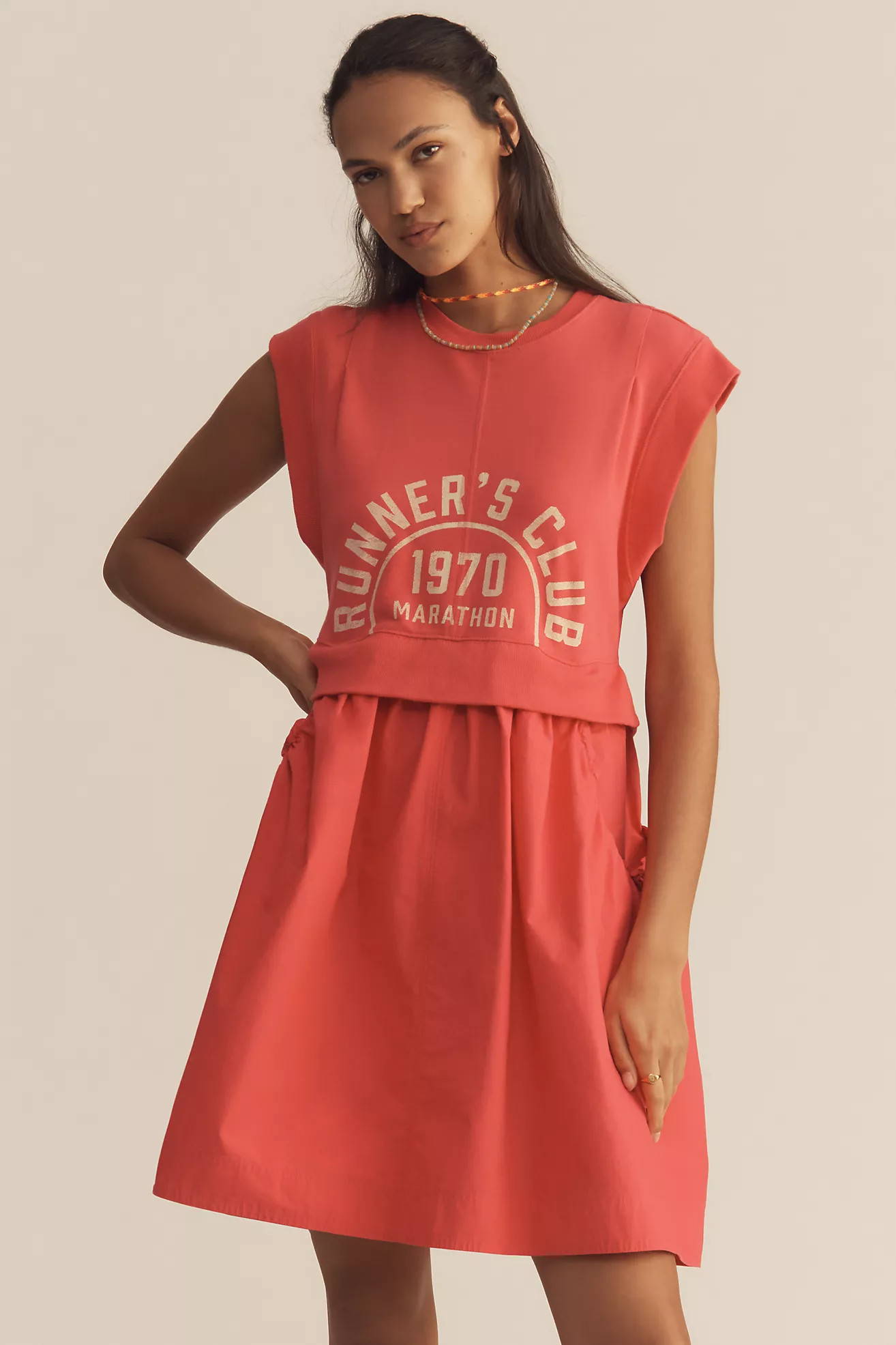 Daily Practice Gardenia Muscle Tank Twofer Dress | Anthropologie (US)