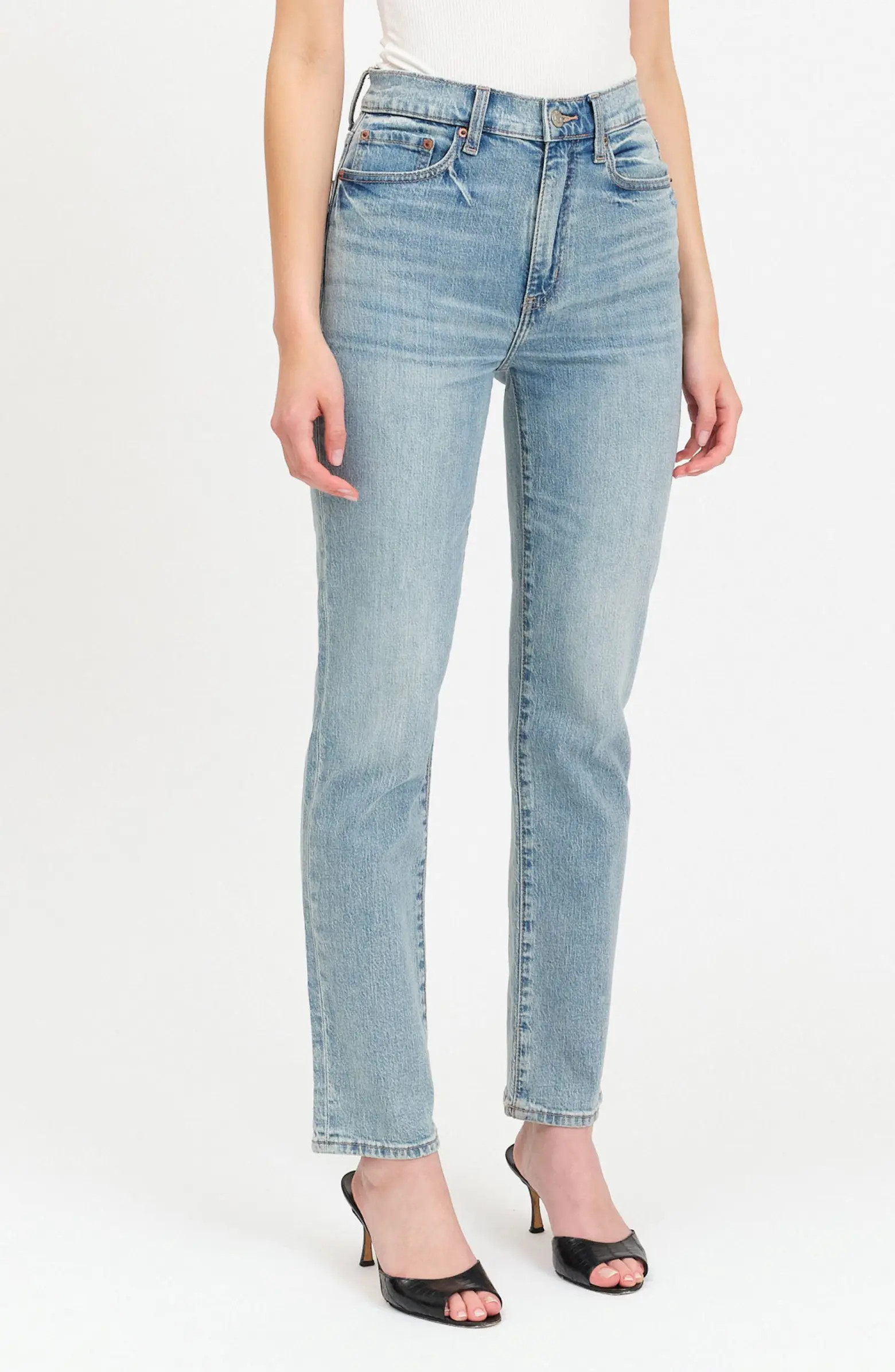 Smarty Pants High Waist Ankle Slim Straight Leg Jeans | Nordstrom