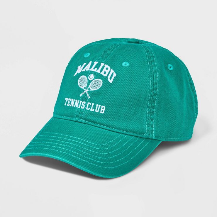 Women's Malibu Tennis Club Dad Hat - Mighty Fine Forest Green | Target