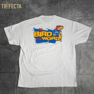 University of Kansas NCAA 'The bird is the word' Vintage Tee Single Stitch  | eBay | eBay AU