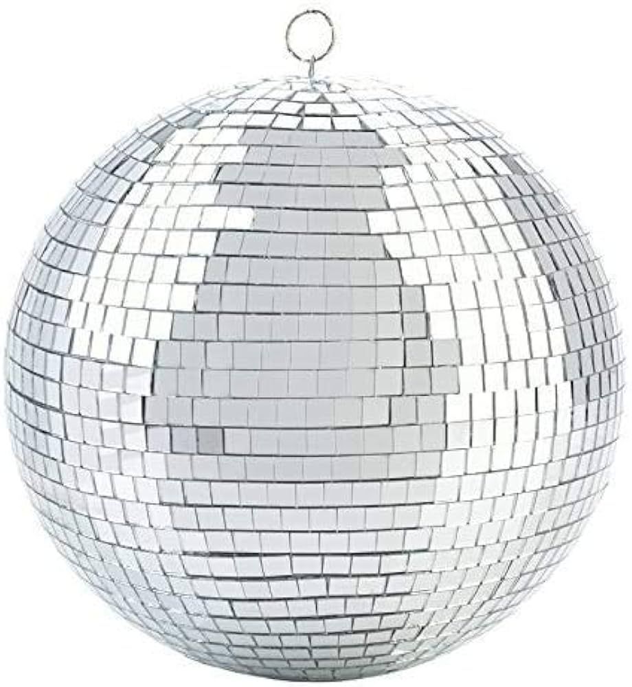 Mirror Disco Ball - 8-Inch Cool and Fun Silver Hanging Party Disco Ball –Big Party Decorations,... | Amazon (US)