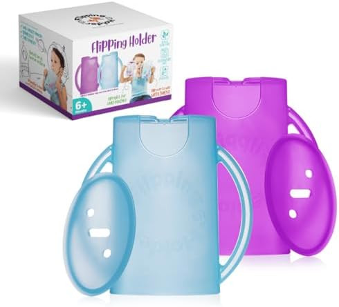 Flipping Holder with lid for Food Pouches & Juice Boxes - Multipurpose Design - Prevent Messes & ... | Amazon (US)