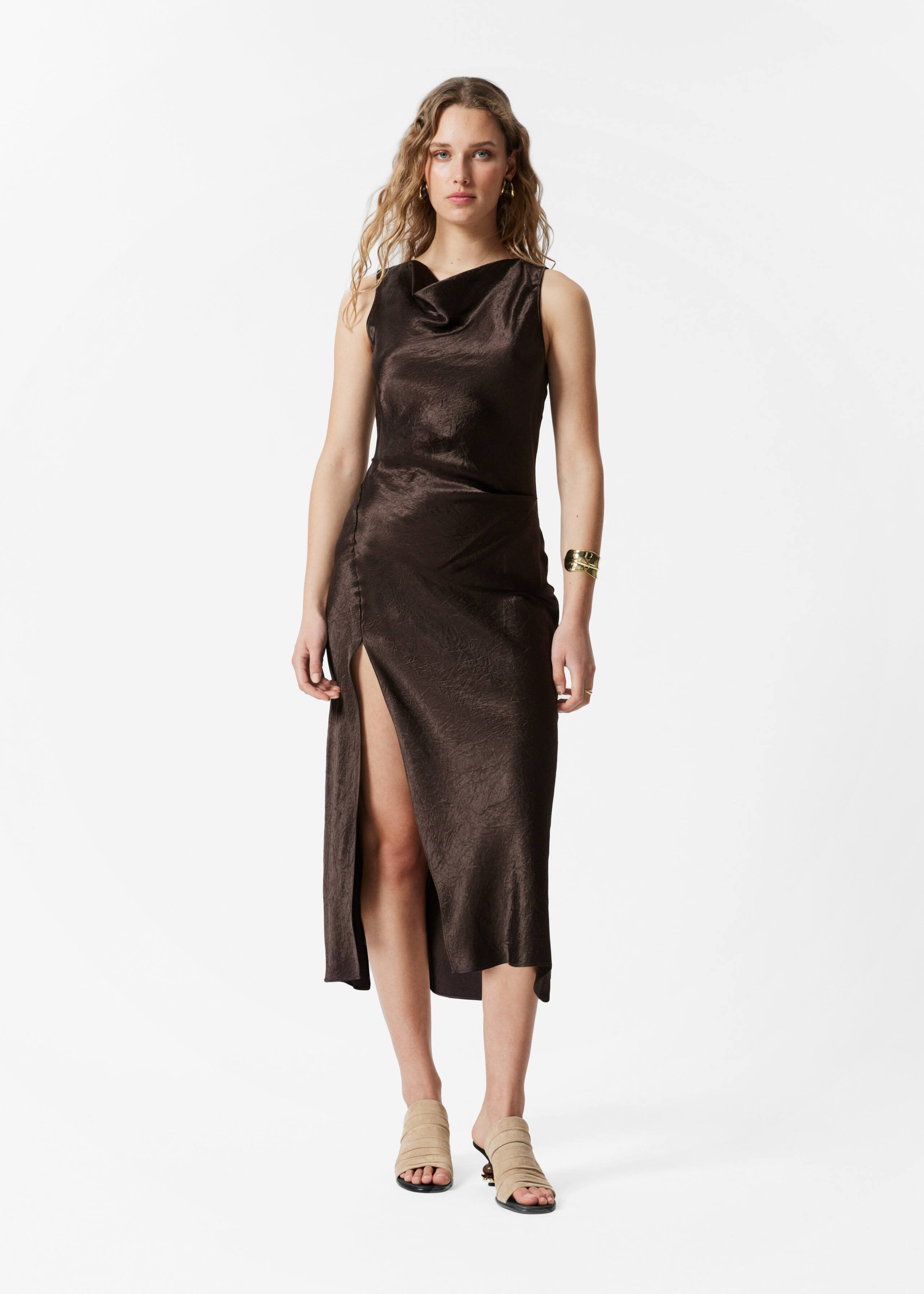 Draped Satin Midi Dress | & Other Stories UK