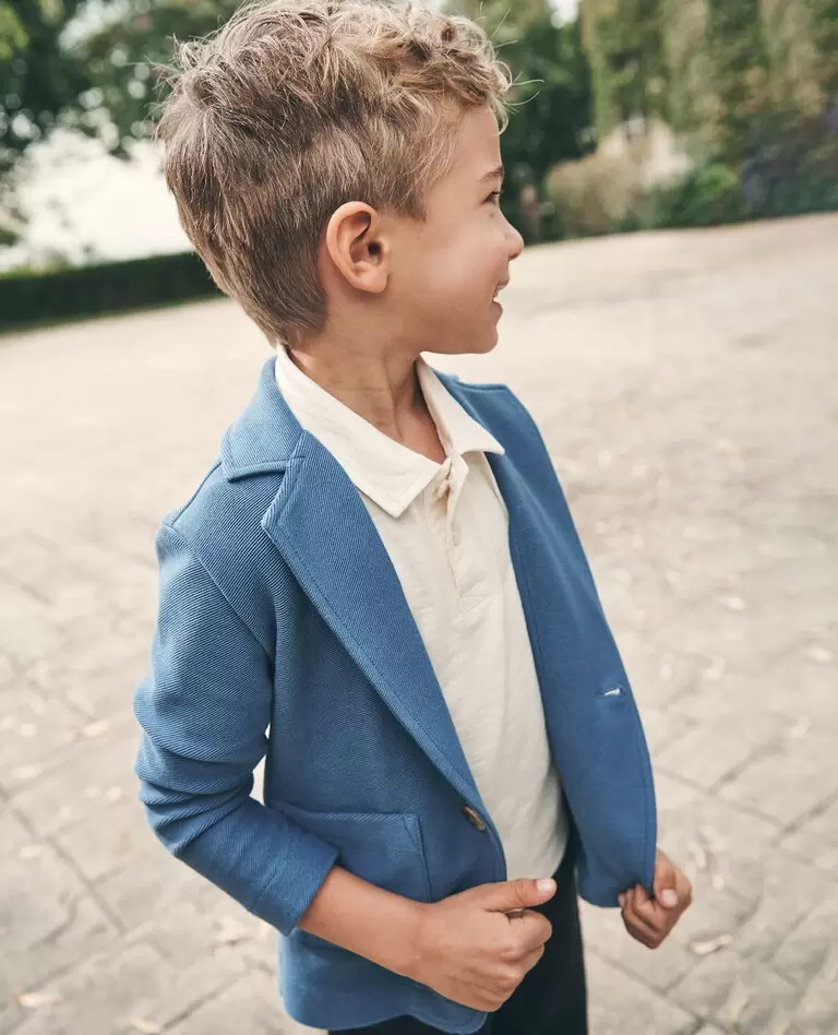 Knit Twill Blazer | Hanna Andersson