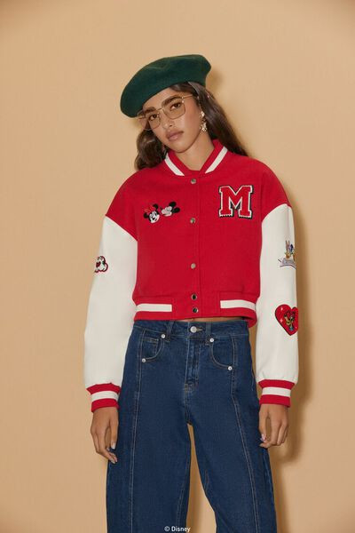 Disney Mickey & Friends Varsity Jacket | Forever 21