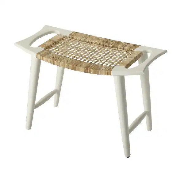 Butler Tristan Modern Wide Mango/Rattan Stool - Bed Bath & Beyond - 27149803 | Bed Bath & Beyond