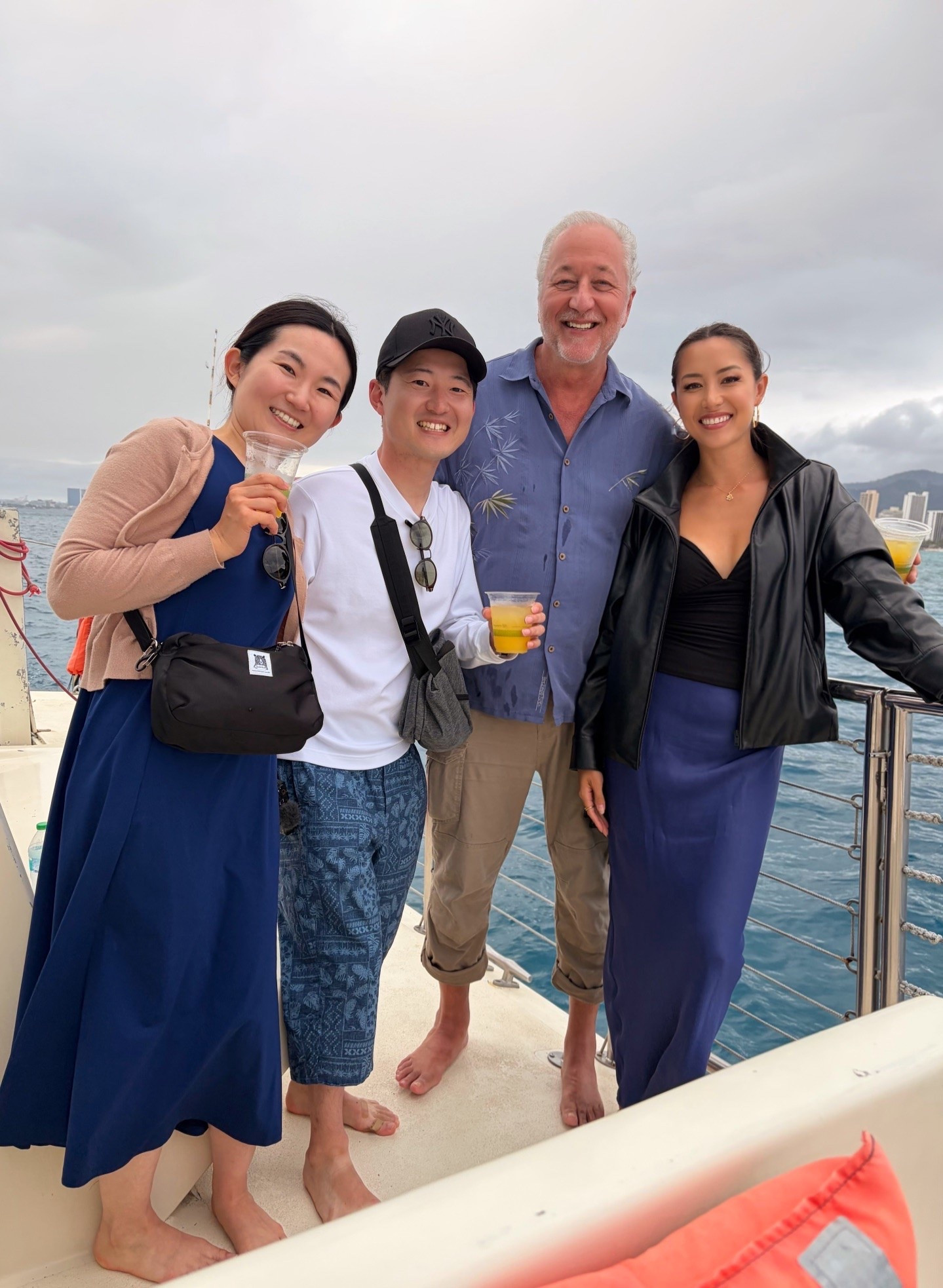 My dad and I took a photo with a Japanese couple we just met on a sunset sail! Such a random photo but it’s the only photo of my look from the whole night  lol - XS in the top and XXS Petite in the skirt(went to an alohilani party after, then earls Waikiki for dinner!)

#LTKootd #LTKdayinmylife