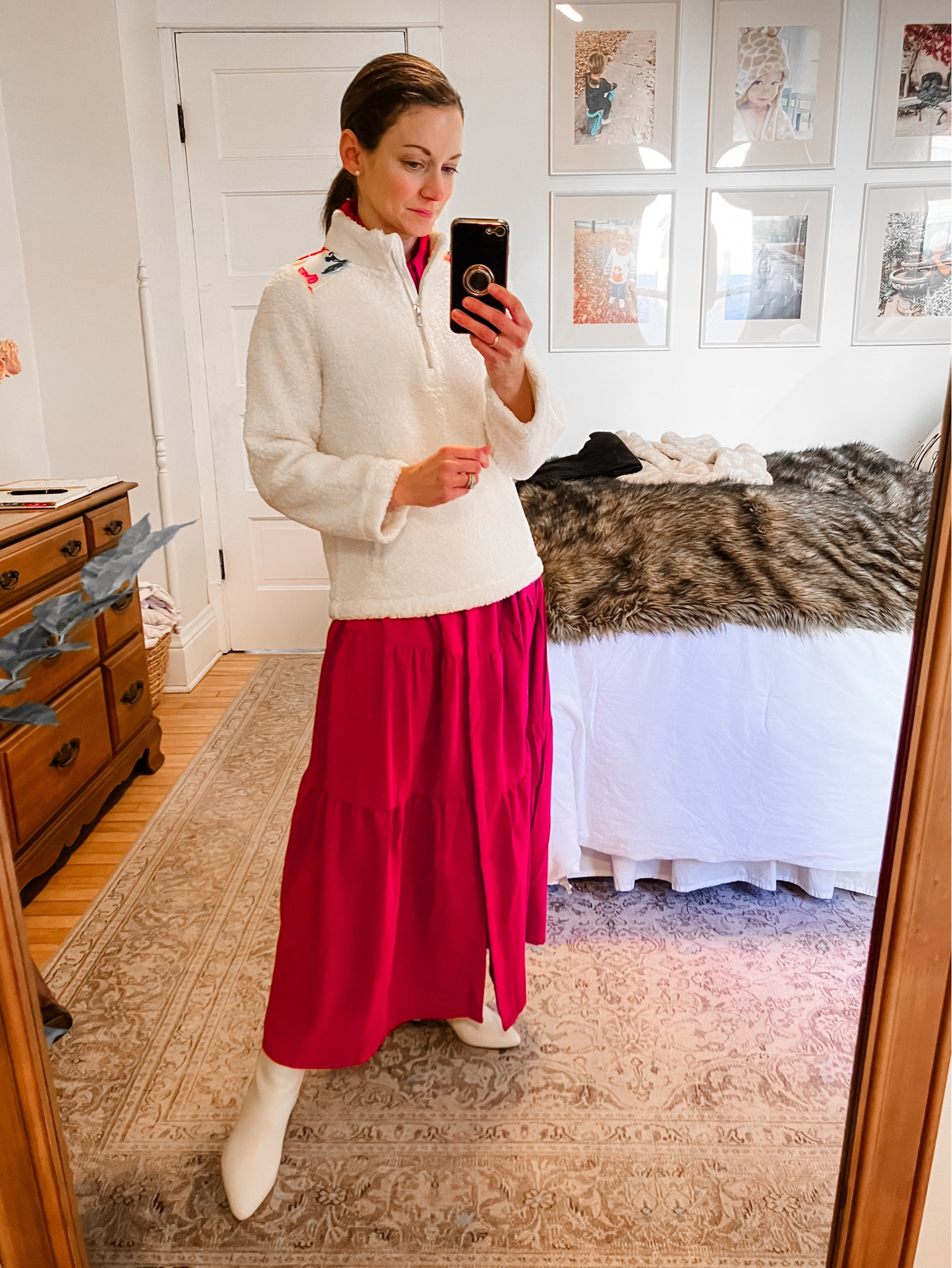Cute winter outfit!
Wearing size S Amazon dress. 
Petite outfit. Classic outfit. Colorful outfit. Preppy outfit  

#LTKOver40 #LTKSeasonal #LTKStyleTip