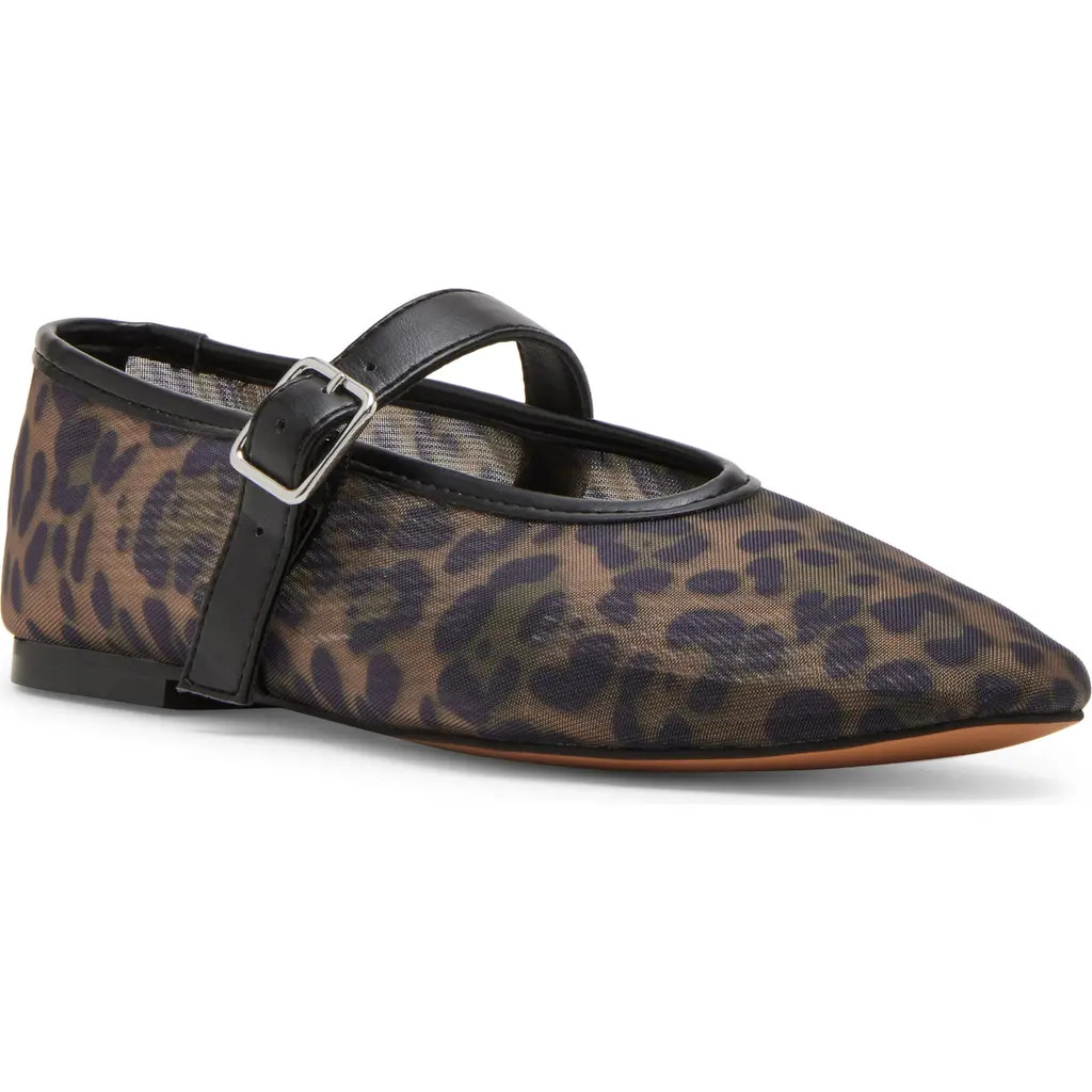 Steve Madden Dreaming Mary Jane Flat in Leopard Mesh at Nordstrom Rack, Size 10 | Nordstrom Rack