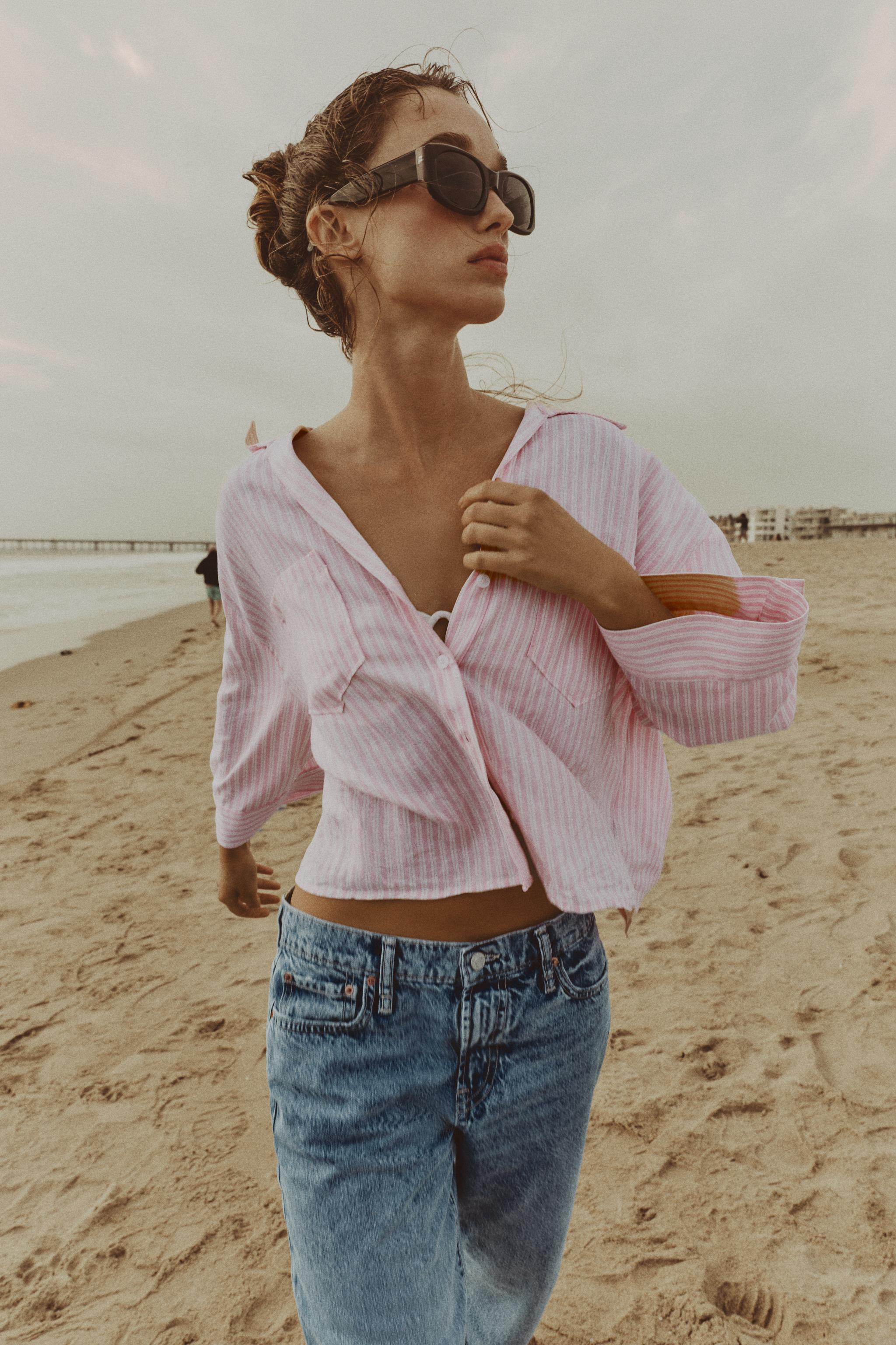 FLOWING LINEN BLEND SHIRT | Zara UK