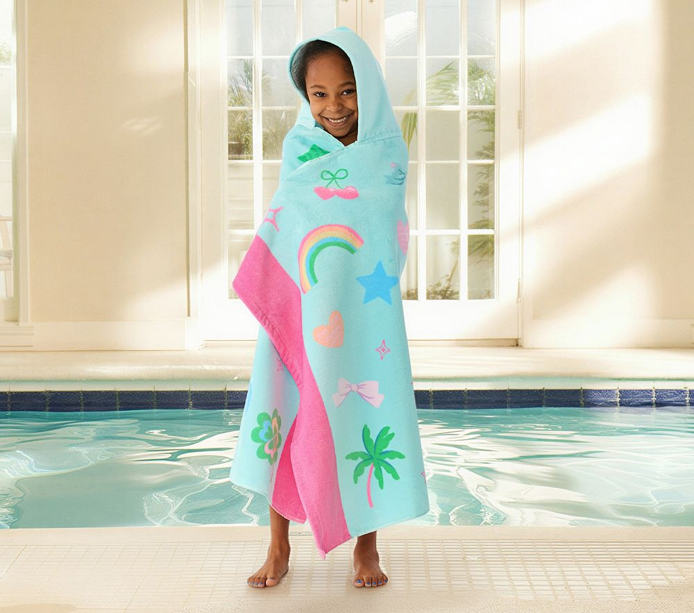 Stoney Clover Lane Kid Beach Hooded Towel UPF 50+ | Pottery Barn Kids