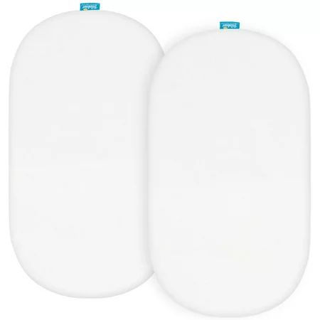100% Organic Cotton Bassinet Sheets Compatible with SNOO Smart Sleeper Baby Bassinet 2 Pack Ultra So | Walmart (US)