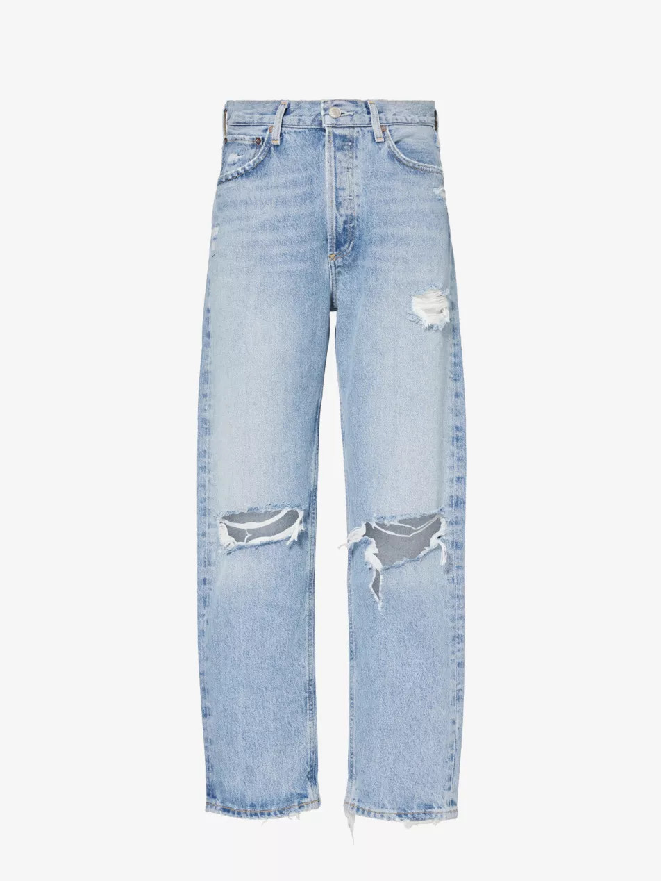 90s straight-leg mid-rise organic-cotton jeans | Selfridges