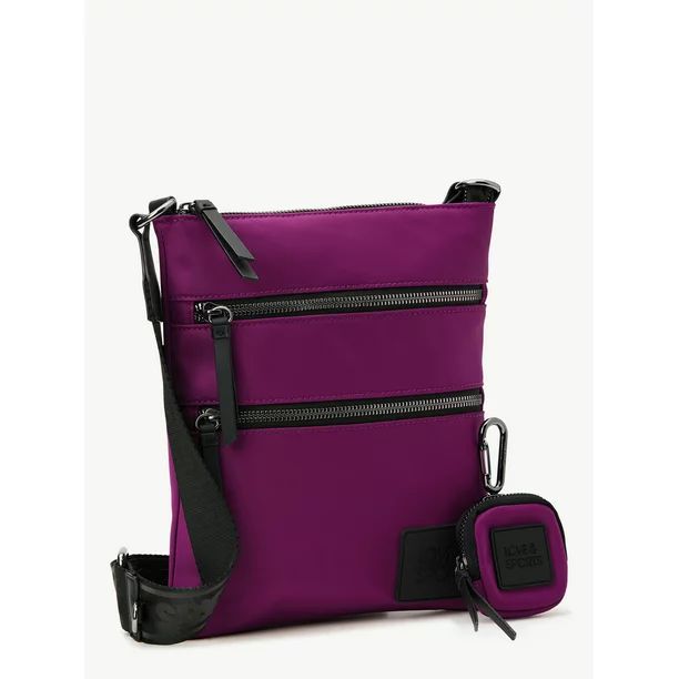 Love & Sports Women's Olivia North/South Crossbody Handbag, Berry Bright | Walmart (US)
