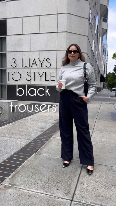 black trousers for work, high waisted tailored trousers, how to style black trousers

#LTKSeasonal #LTKworkwear #LTKstyletip