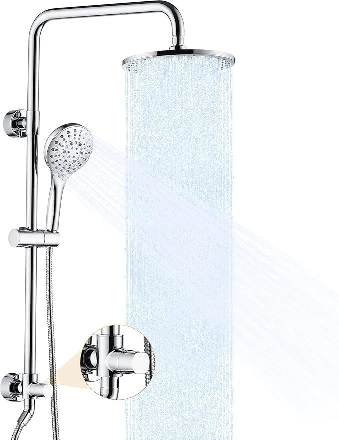 BRIGHT SHOWERS Rain Shower Heads System Including 9 Inch Rainfall Shower Head and Handheld Shower... | Amazon (US)