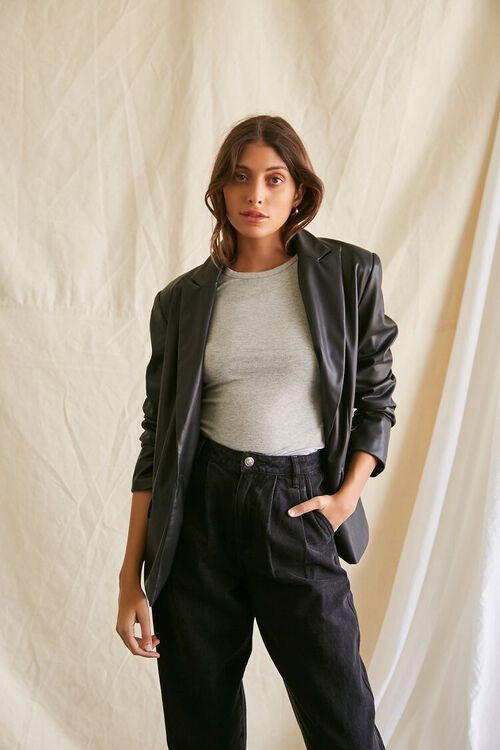 Faux Leather Blazer | Forever 21 (US)