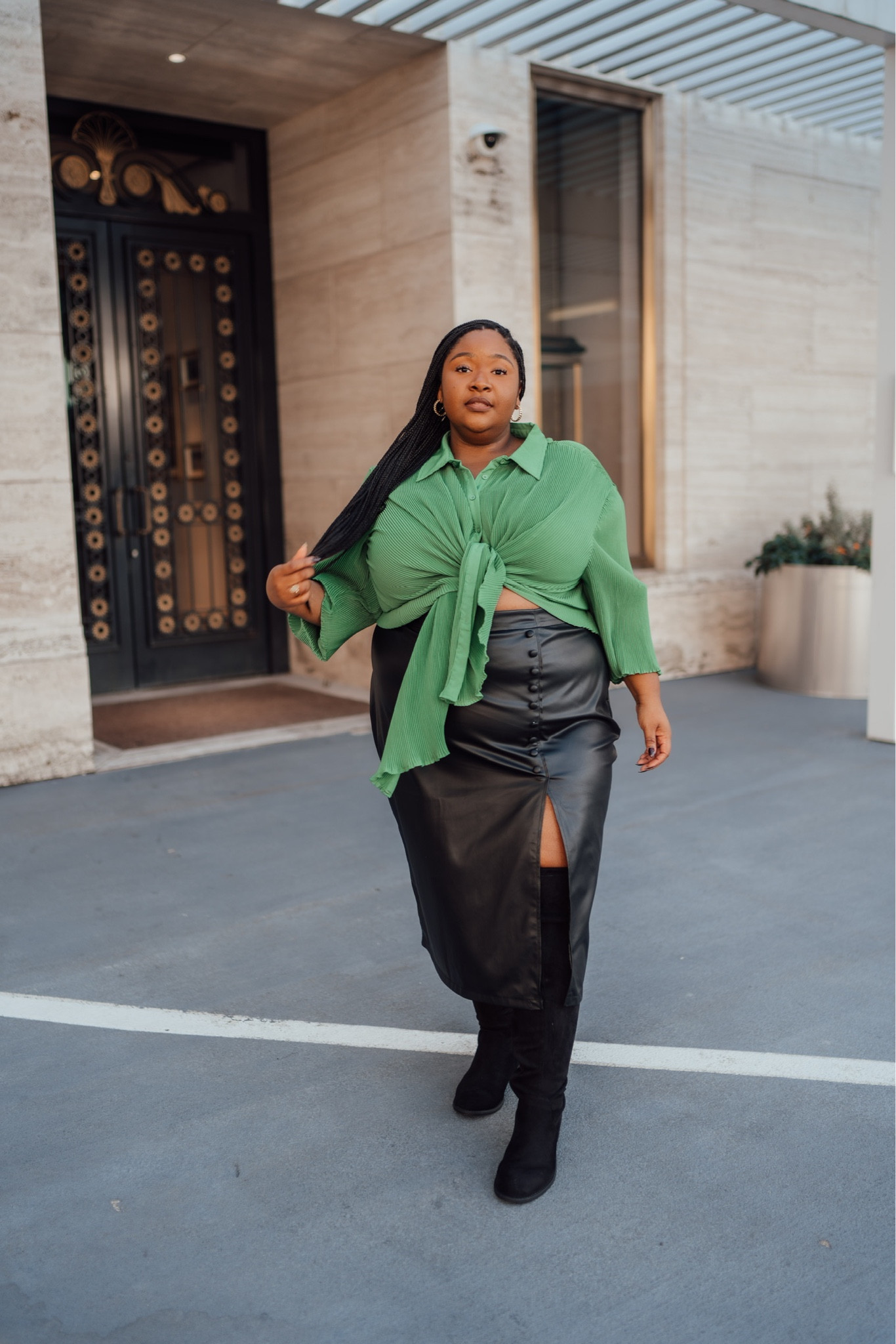 Women’s plus size outfit.

PLT shirt. Pretty little thing plus size. Boohoo skirt. Boohoo plus size. Winter outfit. Knee high boots. Wide width boots

#LTKstyletip #LTKcurves #LTKSeasonal