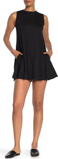 Solid Mock Neck Cover-Up Dress | Nordstrom Rack
