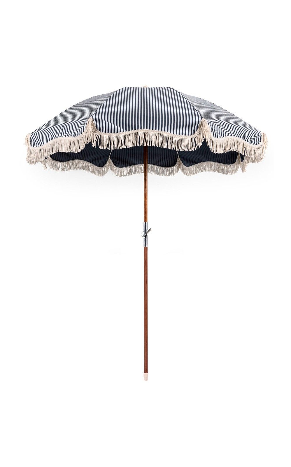 Striped Fringed Canvas Beach Umbrella | Moda Operandi Global