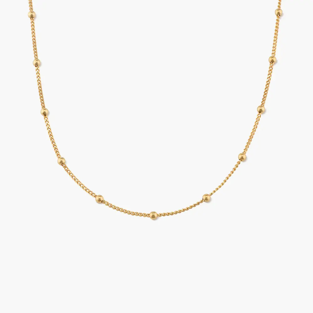 Bobble Chain Necklace - Gold Plated | Oak & Luna (US)