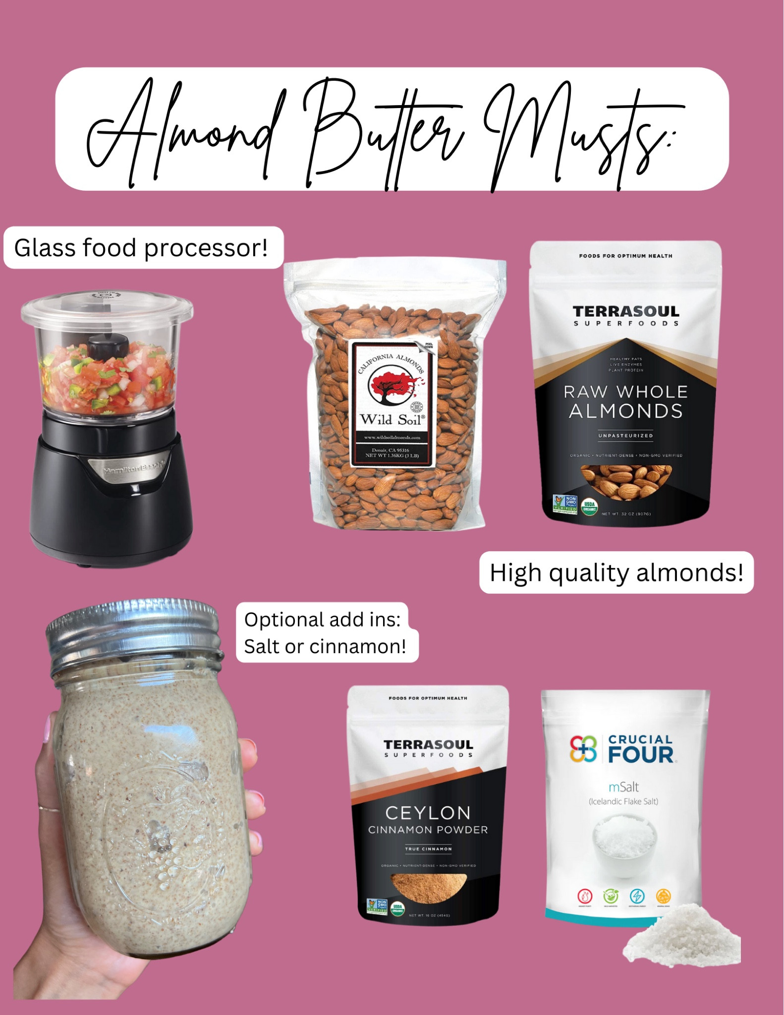 Make homemade almond butter & save money 💛 these are my staples! #glassfoodprocessor #organic #homemade 

#LTKfamily #LTKsalealert #LTKhome