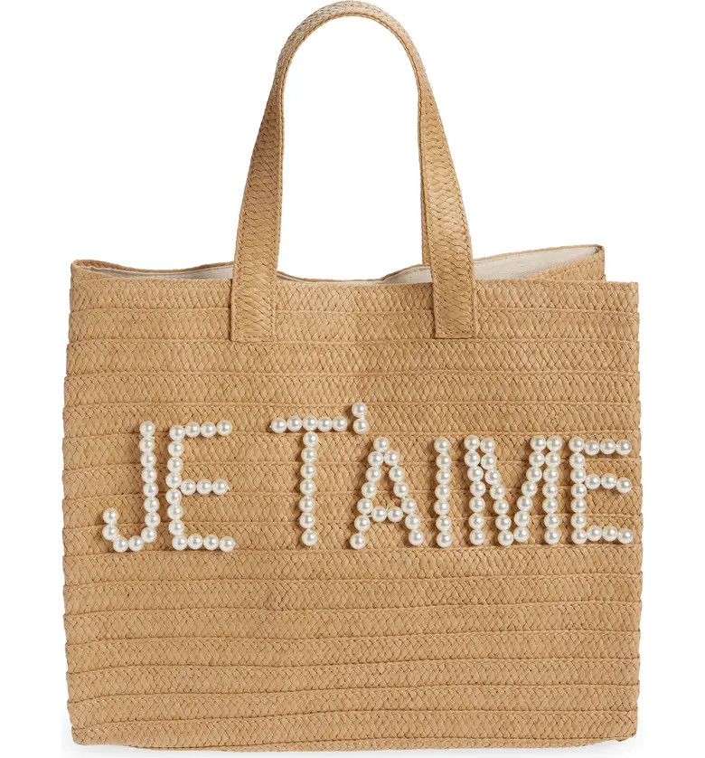 Je T-aime Straw Tote | Nordstrom