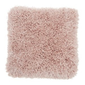 Mina Victory Shag 18" Square Fabric Lush Yarn Throw Pillow in Rose Pink | Cymax