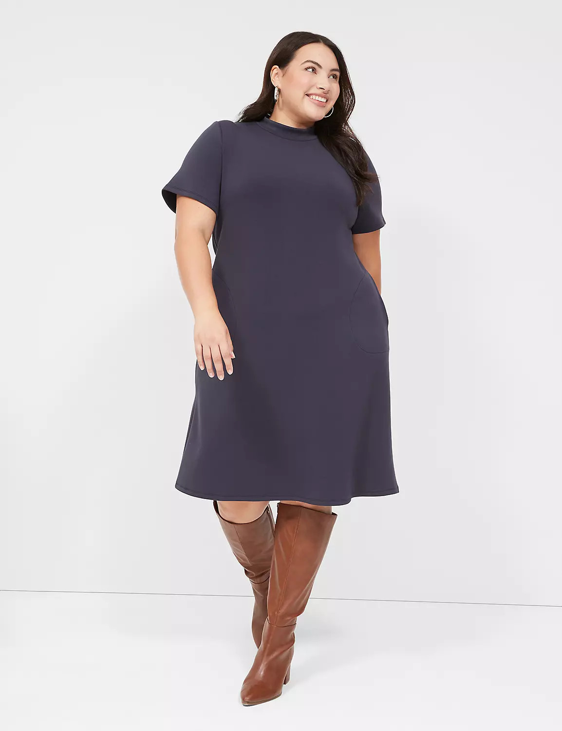 Journey Short-Sleeve Mock-Neck Dress | LaneBryant | Lane Bryant (US)