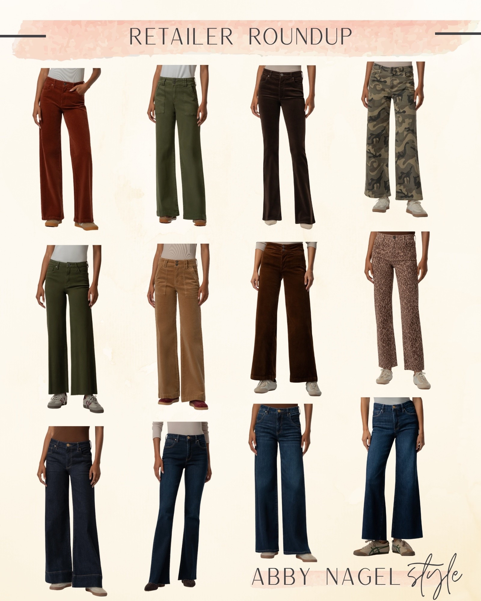 My favorite brands for jeans and bottoms!! I wear size 00.  They come in cropped nd petite styles! Yay! Here just a few of my favorites for autumns! Other colors available for other seasons. ￼
