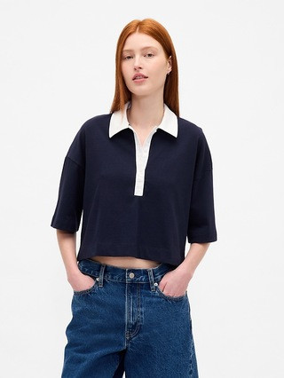 Heavyweight Crop Polo Shirt | Gap (US)