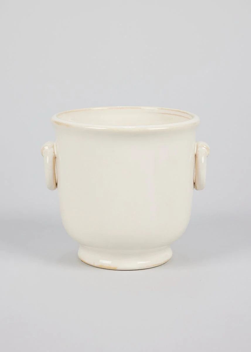 Cream Ceramic Cache Pot | Shop Vases at Afloral.com | Afloral