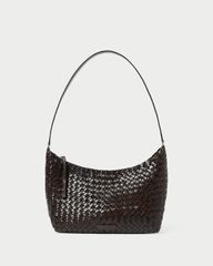 Etta Chocolate Woven Leather Hobo | Loeffler Randall