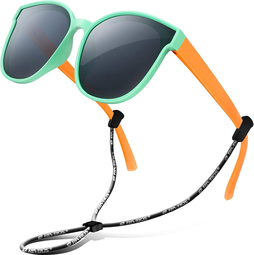 RIVBOS Rubber Kids Polarized Sunglasses With Strap Glasses Shades for Boys Girls Baby and Childre... | Amazon (US)