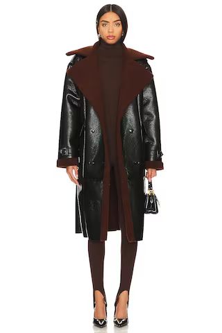 Steve Madden Kinzie Faux Leather Coat in Black from Revolve.com | Revolve Clothing (Global)