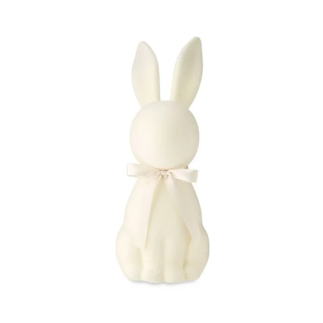 Easter Flocked Cream Bunny Decor, 16 in, by Way To Celebrate | Walmart (US)