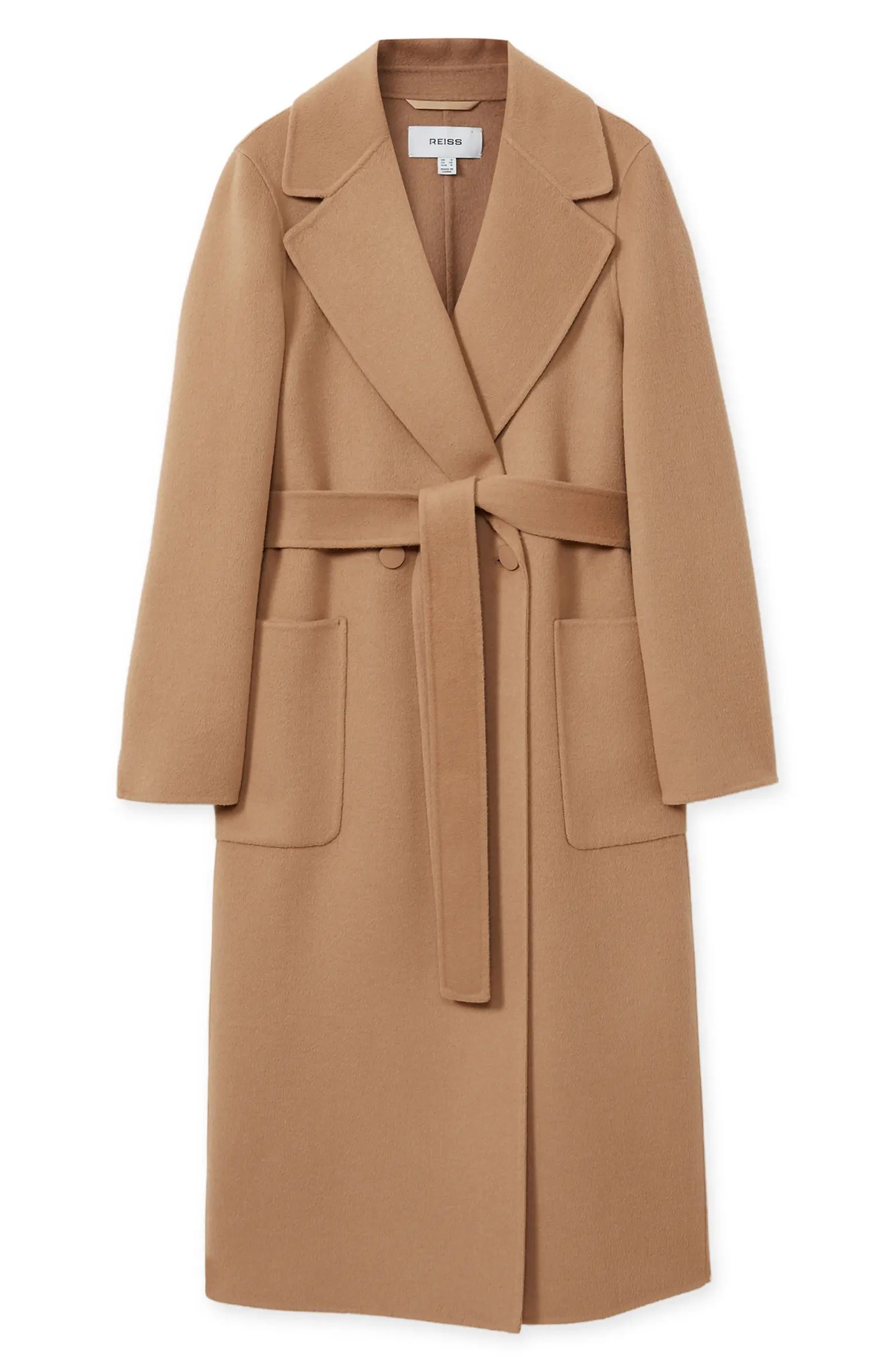 Reiss Lucia Belted Wool Blend Coat | Nordstrom | Nordstrom