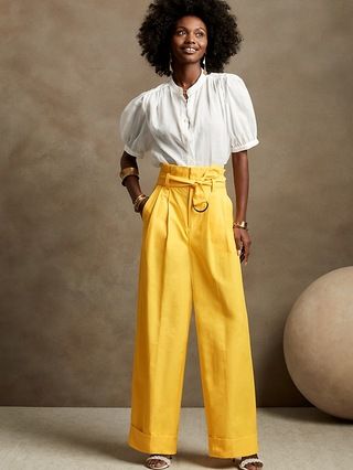 Wide-Leg Paperbag Pant | Banana Republic (US)