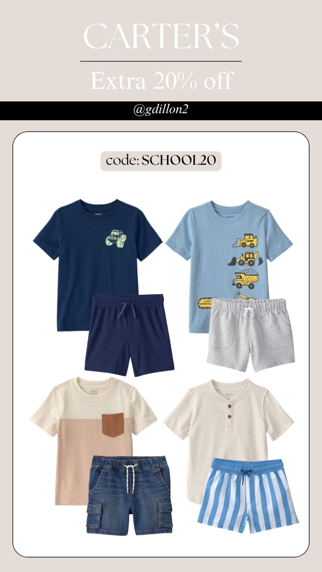 Extra 20% off online your 50$+ purchase with code: SCHOOL20

#LTKootd #LTKSaleAlert #LTKKids