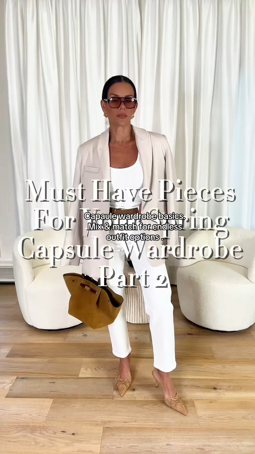 Spring capsule wardrobe basics. Mix & match for endless outfit combos. 

I’m 5’5 wearing a size small, 4, or 26. 

#LTKStyleTip #LTKOver40