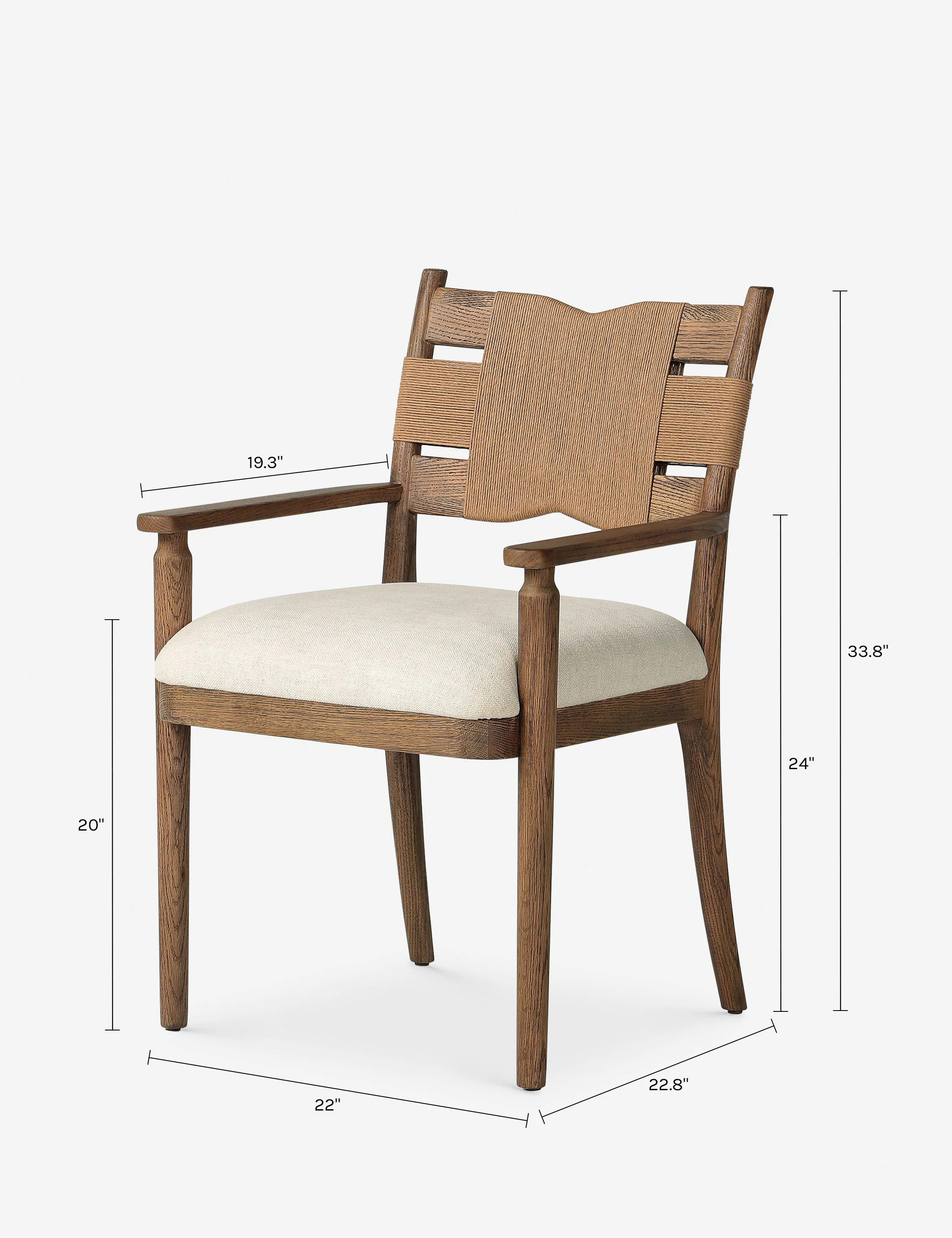 Tova Dining Arm Chair by Amber Lewis x Four Hands | Lulu and Georgia 