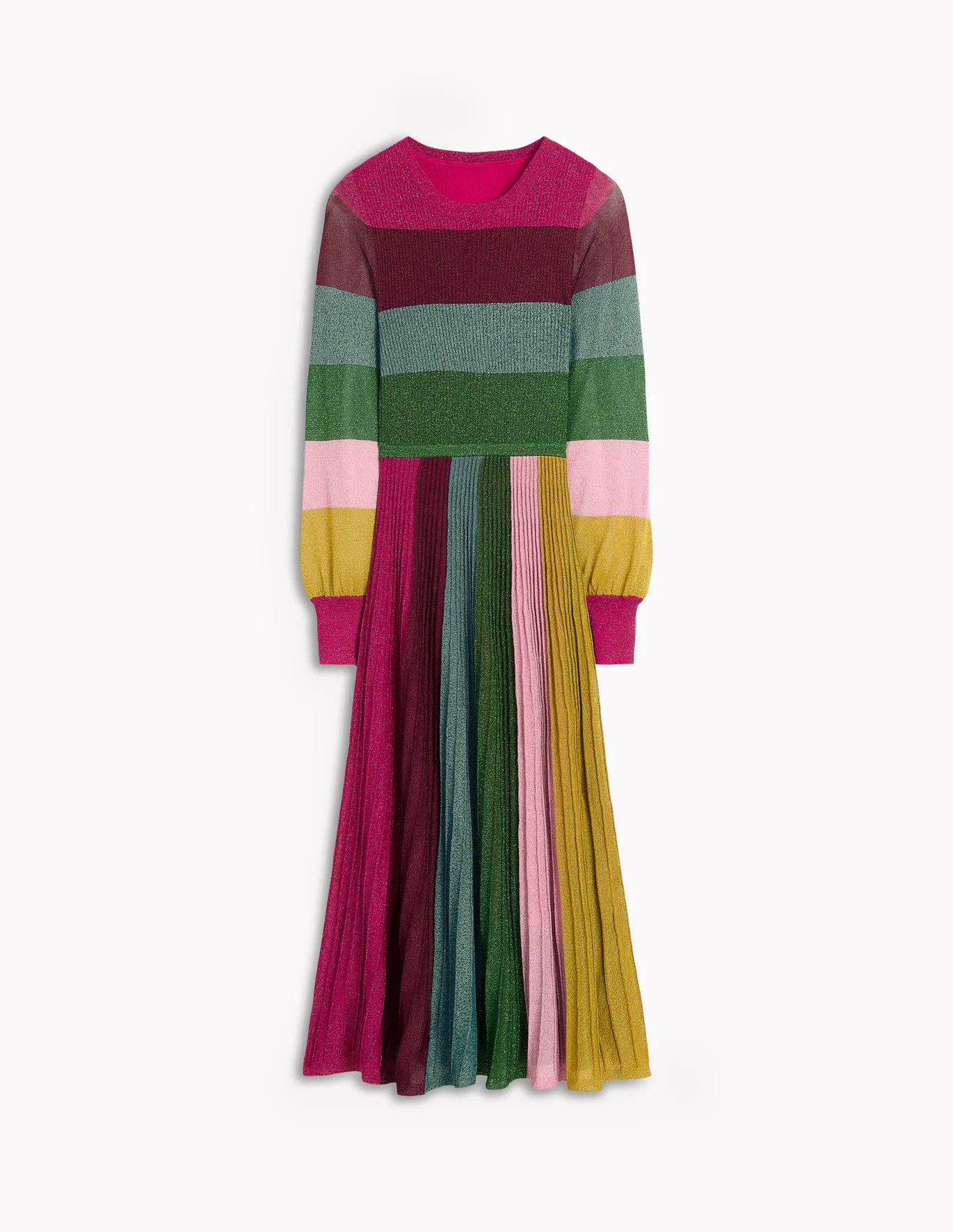 Ribbed Metallic Party Dress | Boden (US)