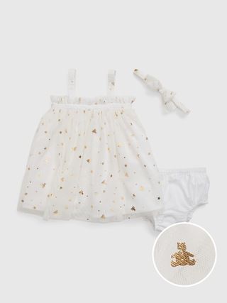 Baby Metallic Brannan Bear Tulle Dress Set | Gap (US)